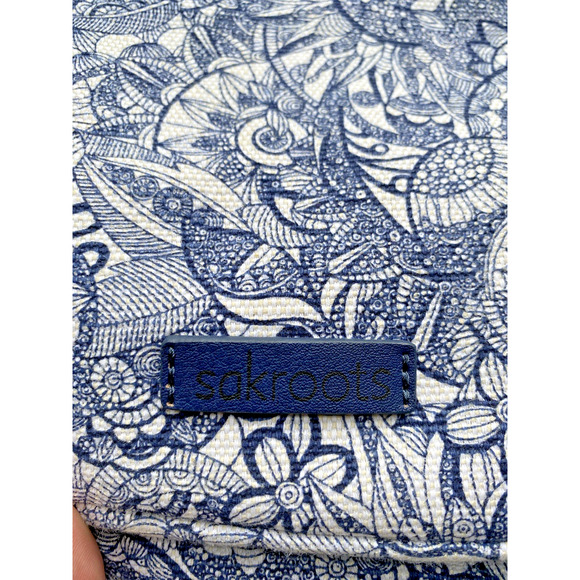 Sakroots Convertible Backpack Purse Blue & White Travel School Shoulder Bookbag - Picture 9 of 14